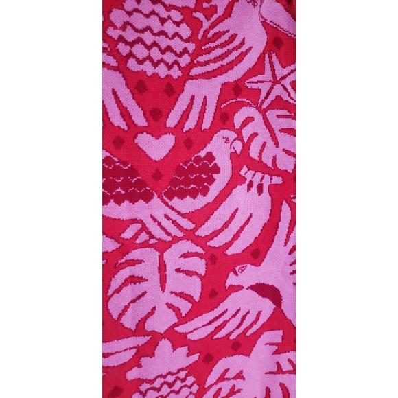 Farm Rio Red Jungle Scarf Knit Skirt - Picture 5 of 8